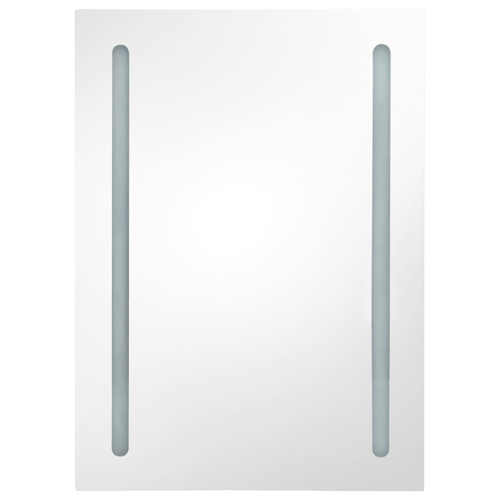 vidaXL vannasistabas skapītis ar spoguli un LED, 50x13x70 cm cena un informācija | Vannas istabas skapīši | 220.lv