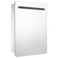 vidaXL vannasistabas skapītis ar spoguli un LED, 60x11x80 cm cena un informācija | Vannas istabas skapīši | 220.lv