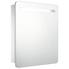 vidaXL vannasistabas skapītis ar spoguli un LED, 68x9x80 cm цена и информация | Шкафчики для ванной | 220.lv
