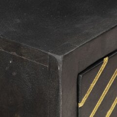 vidaXL konsoles galdiņš, melns ar zeltu, 90x30x75 cm, mango masīvkoks цена и информация | Столы-консоли | 220.lv