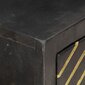 vidaXL konsoles galdiņš, melns ar zeltu, 90x30x75 cm, mango masīvkoks cena un informācija | Konsoles galdiņi | 220.lv