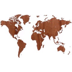Карта мира из орехового дерева Exclusive, 130 x 78 см цена и информация | Картины | 220.lv