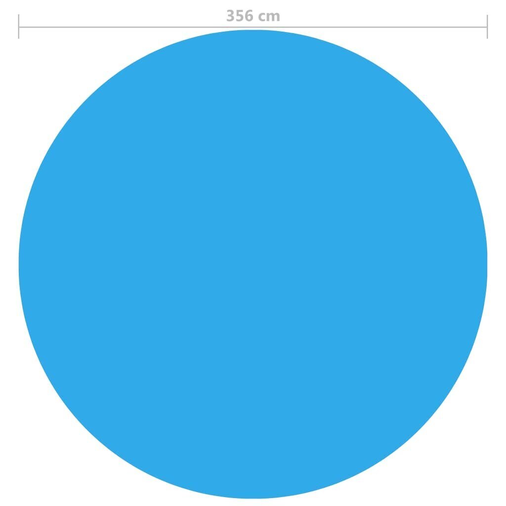 vidaXL baseina pārklājs, 356 cm, PE, zils cena un informācija | Baseinu piederumi | 220.lv