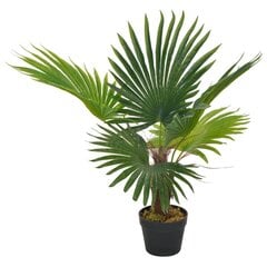 vidaXL mākslīgā palma ar podiņu, 70 cm, zaļa цена и информация | Искусственные цветы | 220.lv