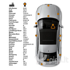 CITROEN E5 - BLANC Комплект: Карандаш-корректор для устранения царапин + Модификатор ржавчины + Лак 15 ml цена и информация | Автомобильная краска | 220.lv