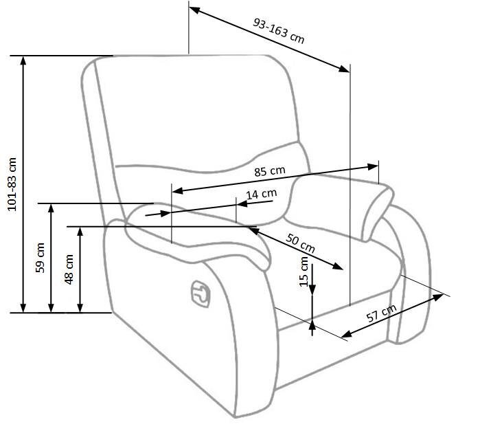 Atzveltnes krēsls Recliner Jeff, melnā krāsā цена и информация | Atpūtas krēsli | 220.lv