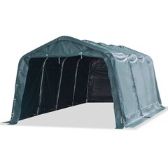 vidaXL mājlopu nojume, tumši zaļa, PVC, 3,3x6,4m, 550 g/m², noņemama цена и информация | Товары для сельскохозяйственных животных | 220.lv