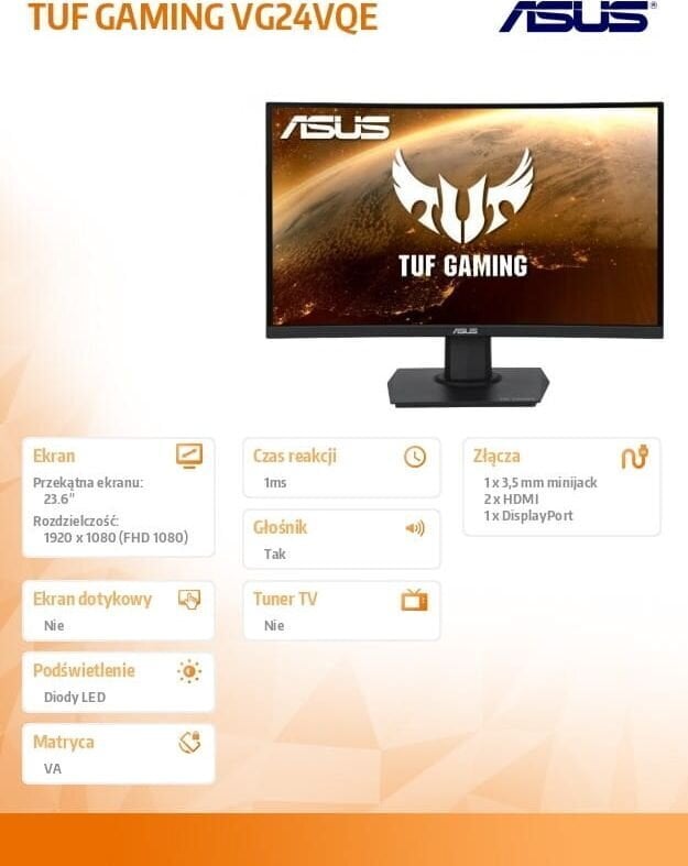 Asus VG24VQE cena un informācija | Monitori | 220.lv