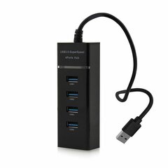 RoGer B2 3.0 USB Hubs 1 x 4 Sadalītājs Melns цена и информация | Адаптеры и USB разветвители | 220.lv