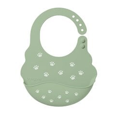 BabyOno силиконовый слюнявчик, зеленый, следы, 829/06 цена и информация | Слюнявчики | 220.lv