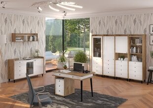 Kumode Meblocross Dolce Dol-04 1D4SW, gaiši brūna/balta cena un informācija | Kumodes | 220.lv