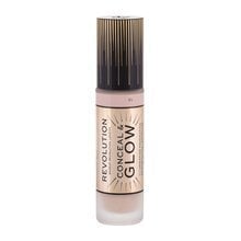 Šķidrais grima pamats Makeup Revolution London Conceal & Glow 23 ml, F2 cena un informācija | Grima bāzes, tonālie krēmi, pūderi | 220.lv