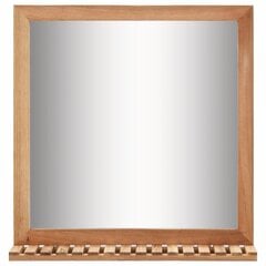 vidaXL vannasistabas spogulis, 60x12x62 cm, valriekstu masīvkoks цена и информация | Зеркальца | 220.lv