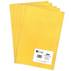 Полиэфирный фетр, А4, 5 л., желтый цена и информация | Принадлежности для валяния | 220.lv