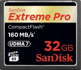 SanDisk Extreme Pro Compact Flash 32GB (SDCFXPS032GX46) cena un informācija | Atmiņas kartes fotokamerām | 220.lv