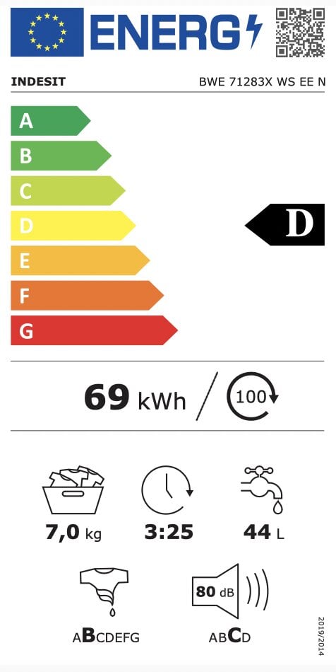 Indesit BWE 71283X WS EE N цена и информация | Veļas mašīnas | 220.lv