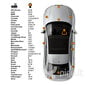 SEAT LW5U - AZUL ADA Komplekts: Krāsa skrāpējumu likvidēšanai + Pretrūsas līdzeklis  + Pulēšanas līdzeklis 15 ml cena un informācija | Auto krāsas | 220.lv