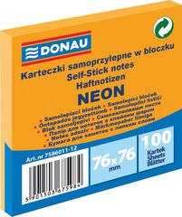 Līmlapiņas Donau, 100 gab., oranžas cena un informācija | Burtnīcas un papīra preces | 220.lv