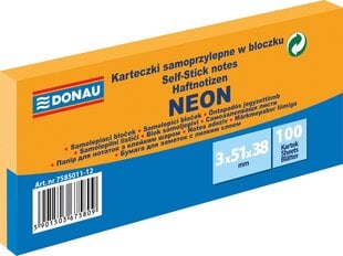 Līmlapiņas Donau, 300 gab., oranžas cena un informācija | Burtnīcas un papīra preces | 220.lv