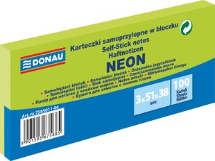 Līmlapiņas Donau, 300 gab., zaļas cena un informācija | Burtnīcas un papīra preces | 220.lv