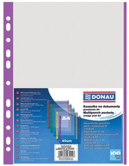 Файл с фиолетовым краем A4, 100 шт. цена и информация | Канцелярия | 220.lv