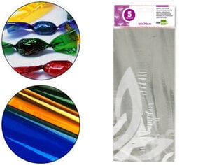 Целлофан, 50х70см, 5 шт, бесцветный цена и информация | Упаковочные материалы для подарков | 220.lv