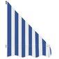 vidaXL markīze, 350x120 cm, zila ar baltu cena un informācija | Saulessargi, markīzes un statīvi | 220.lv