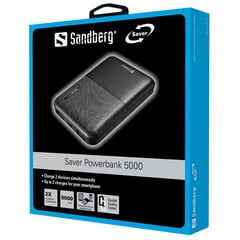 Sandberg Saver Powerbank, 5000 mAh cena un informācija | Lādētāji-akumulatori (Power bank) | 220.lv