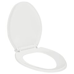 vidaXL tualetes poda sēdeklis, lēnās aizvēršanas funkcija, balts цена и информация | Детали для унитазов, биде | 220.lv