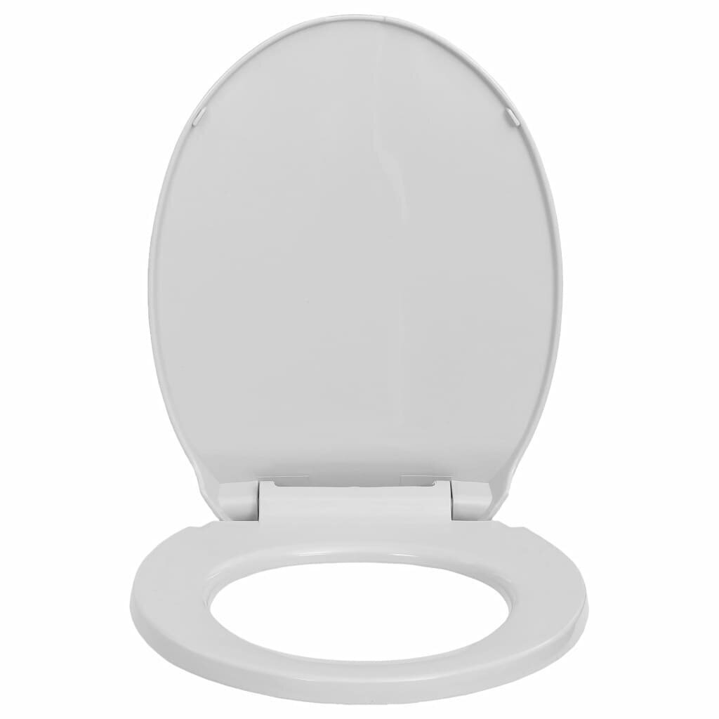 vidaXL tualetes poda vāks, lēnās aizvēršanas funkcija, gaiši pelēks цена и информация | Piederumi tualetes podiem un bidē | 220.lv