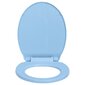 vidaXL tualetes poda vāks, lēnās aizvēršanas funkcija, ovāls, zils цена и информация | Piederumi tualetes podiem un bidē | 220.lv