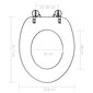 vidaXL tualetes poda sēdekļi ar vāku, 2 gab., MDF, bambusa dizains cena un informācija | Piederumi tualetes podiem un bidē | 220.lv