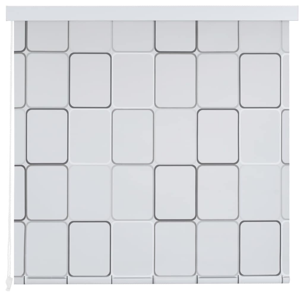vidaXL rullo žalūzija dušai, 120x240 cm, ar kvadrātiem cena un informācija | Vannas istabas aksesuāri | 220.lv