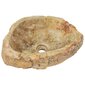vidaXL izlietne, 45x35x15 cm, krēmkrāsas fosilais akmens цена и информация | Izlietnes | 220.lv