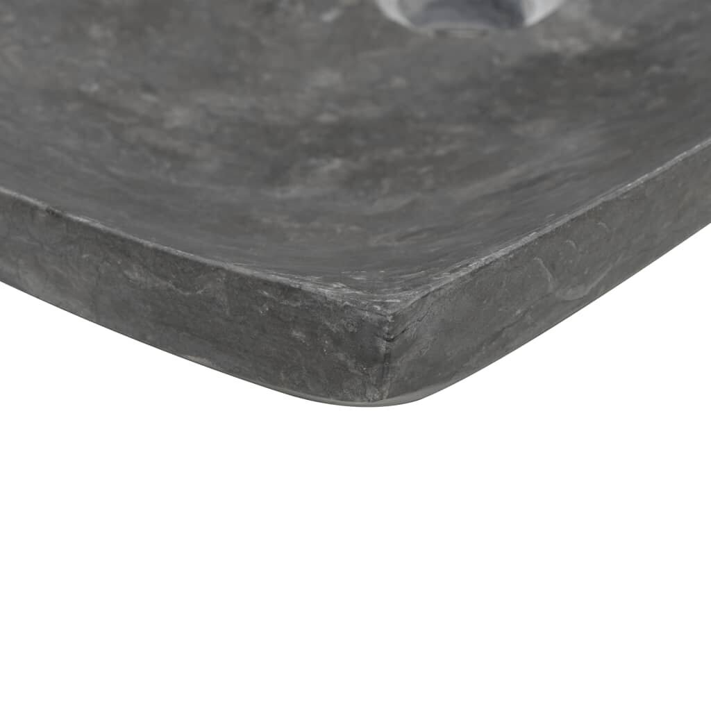 vidaXL izlietne, 50x35x12 cm, melns marmors cena un informācija | Izlietnes | 220.lv