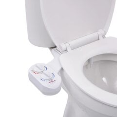 vidaXL bidē ierīce tualetes sēdeklim, auksts/karsts ūdens, 1 sprausla kaina ir informacija | Bidē | 220.lv