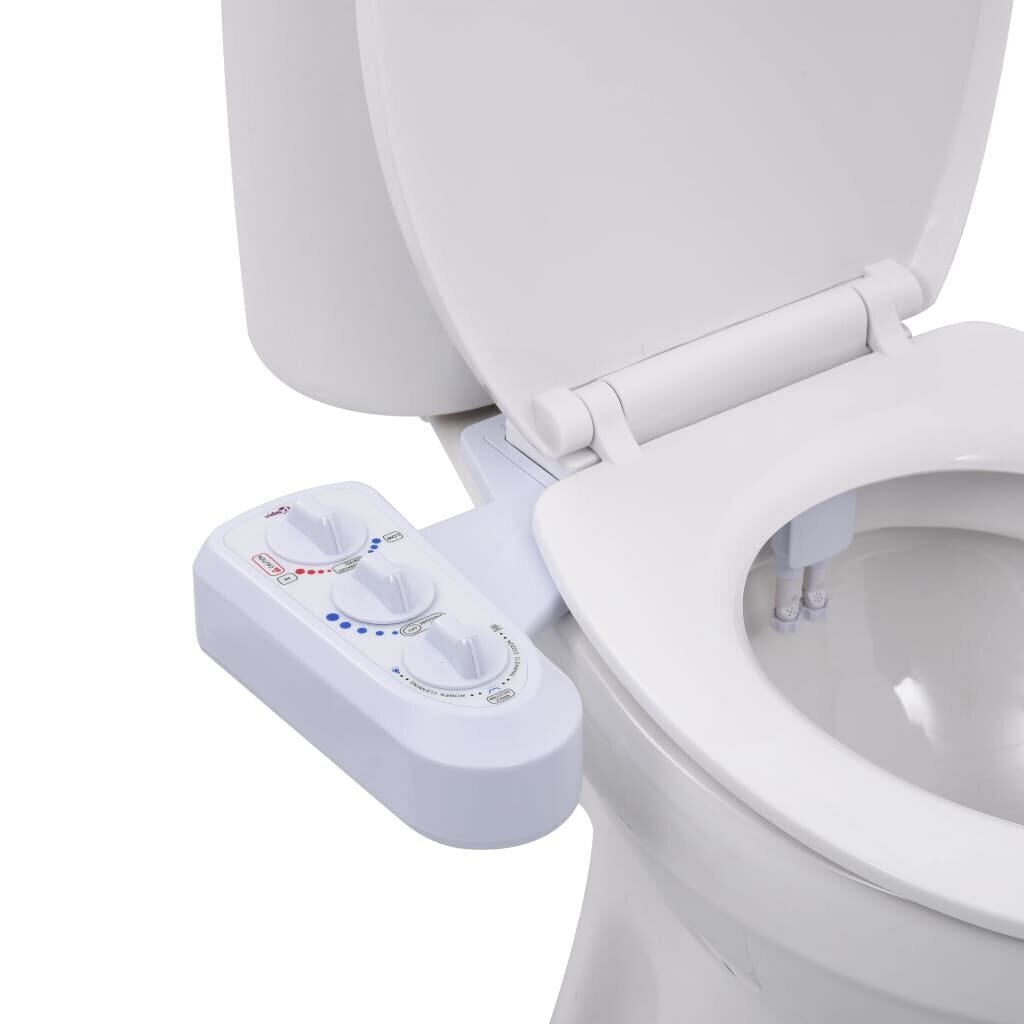 vidaXL bidē ierīce tualetes sēdeklim, auksts/karsts ūdens, 2 sprauslas цена и информация | Bidē | 220.lv