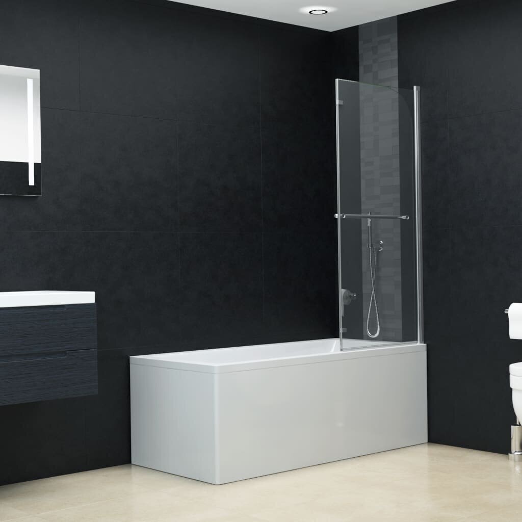 vidaXL salokāmas dušas durvis, 95x140 cm, 2 paneļi, ESG cena un informācija | Dušas kabīnes | 220.lv