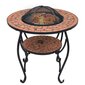 vidaXL ugunskura vietas galds, mozaīka, 68 cm, sarkanbrūns, keramika цена и информация | Kamīni | 220.lv