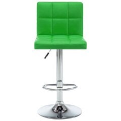 vidaXL bāra krēsli, 2 gab., zaļa mākslīgā āda cena un informācija | Virtuves un ēdamistabas krēsli | 220.lv