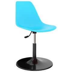 vidaXL grozāmi virtuves krēsli, 2 gab., zila plastmasa цена и информация | Стулья для кухни и столовой | 220.lv