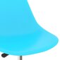 vidaXL grozāmi virtuves krēsli, 2 gab., zila plastmasa cena un informācija | Virtuves un ēdamistabas krēsli | 220.lv