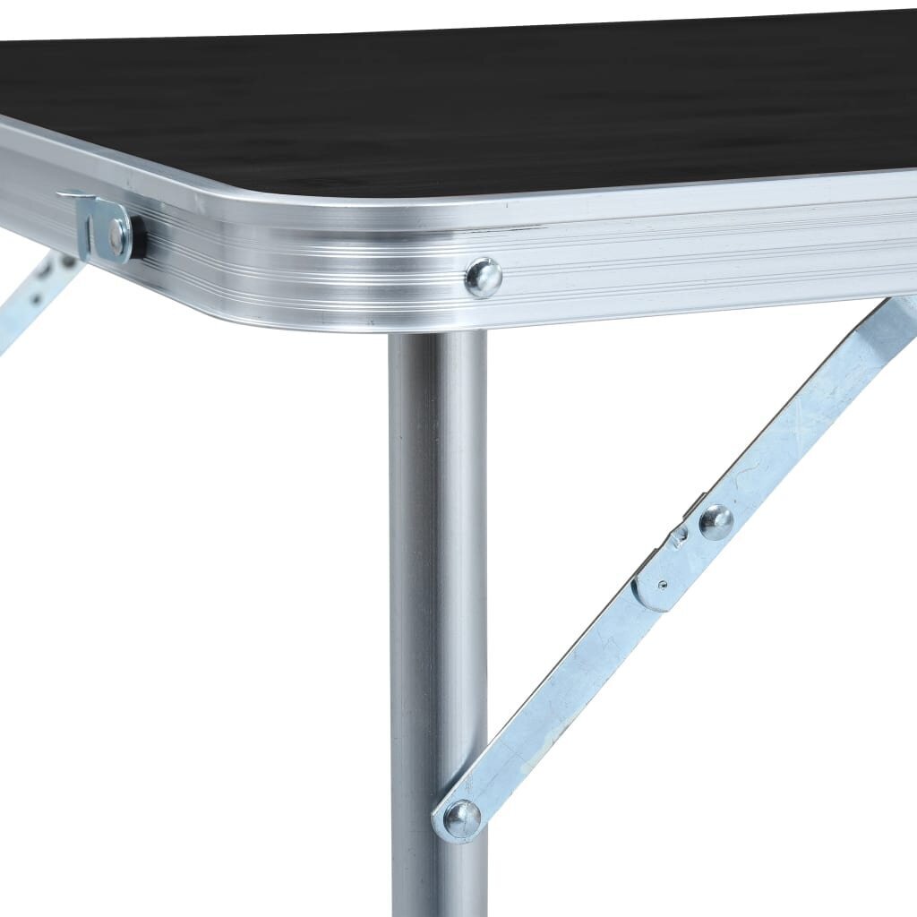 vidaXL saliekams kempinga galds, pelēks, alumīnijs, 120x60 cm цена и информация |  Tūrisma mēbeles | 220.lv