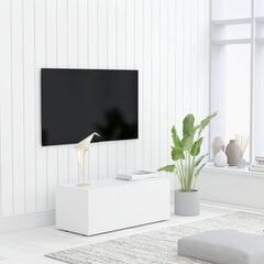 vidaXL TV skapītis, balts, 80x34x30 cm, skaidu plāksne цена и информация | Тумбы под телевизор | 220.lv