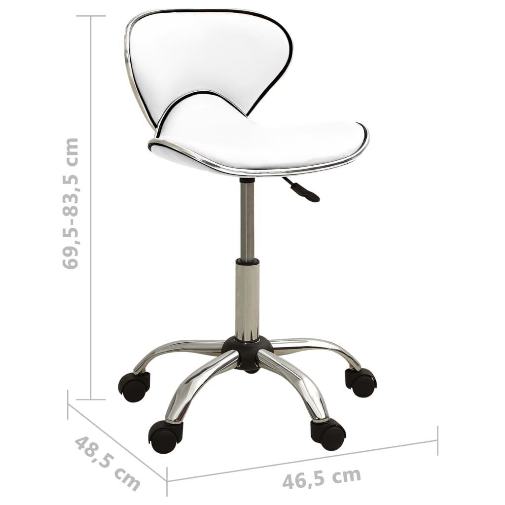 vidaXL salona krēsls, balta mākslīgā āda cena un informācija | Virtuves un ēdamistabas krēsli | 220.lv