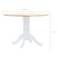 vidaXL virtuves galds, balts un brūns, 106 cm, masīvs gumijkoks цена и информация | Virtuves galdi, ēdamgaldi | 220.lv