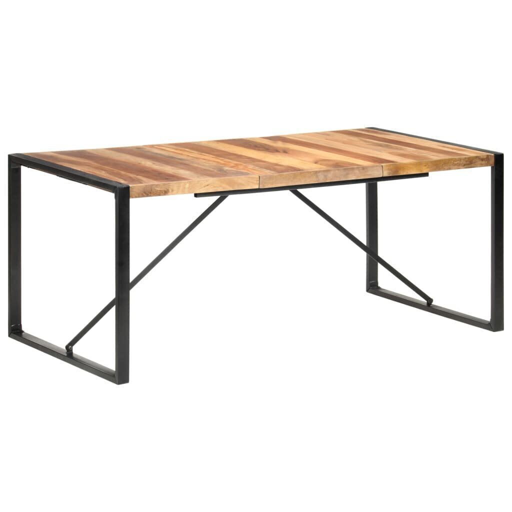 vidaXL virtuves galds, 180x90x75 cm, masīvkoks ar rožkoka apdari cena un informācija | Virtuves galdi, ēdamgaldi | 220.lv