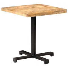 vidaXL bistro galds, 70x70x75 cm, kvadrāta, neapstrādāts mango koks cena un informācija | Virtuves galdi, ēdamgaldi | 220.lv
