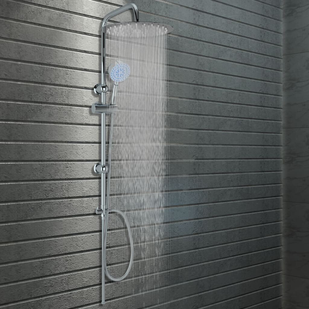 vidaXL dušas komplekts ar rokas dušu, nerūsējošs tērauds cena un informācija | Dušas komplekti un paneļi | 220.lv