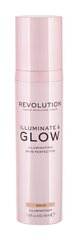 Vaigu sārtums Makeup Revolution London Glow & Illuminate 40 ml, Gold cena un informācija | Bronzeri, vaigu sārtumi | 220.lv